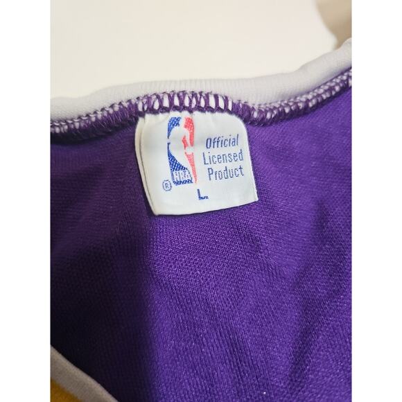 Vintage Magic Johnson 32 Sand Knit LA Lakers Jersey NBA Large - Picture 8 of 10